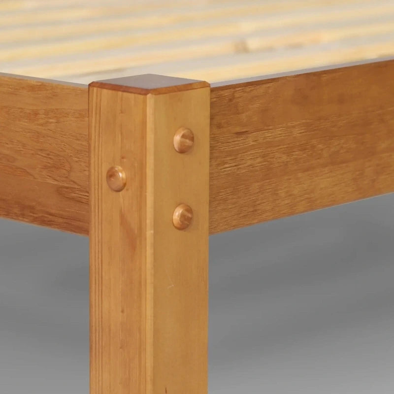 Grain Wood Furniture Letto a piattaforma Shaker in legno massello con pannelli