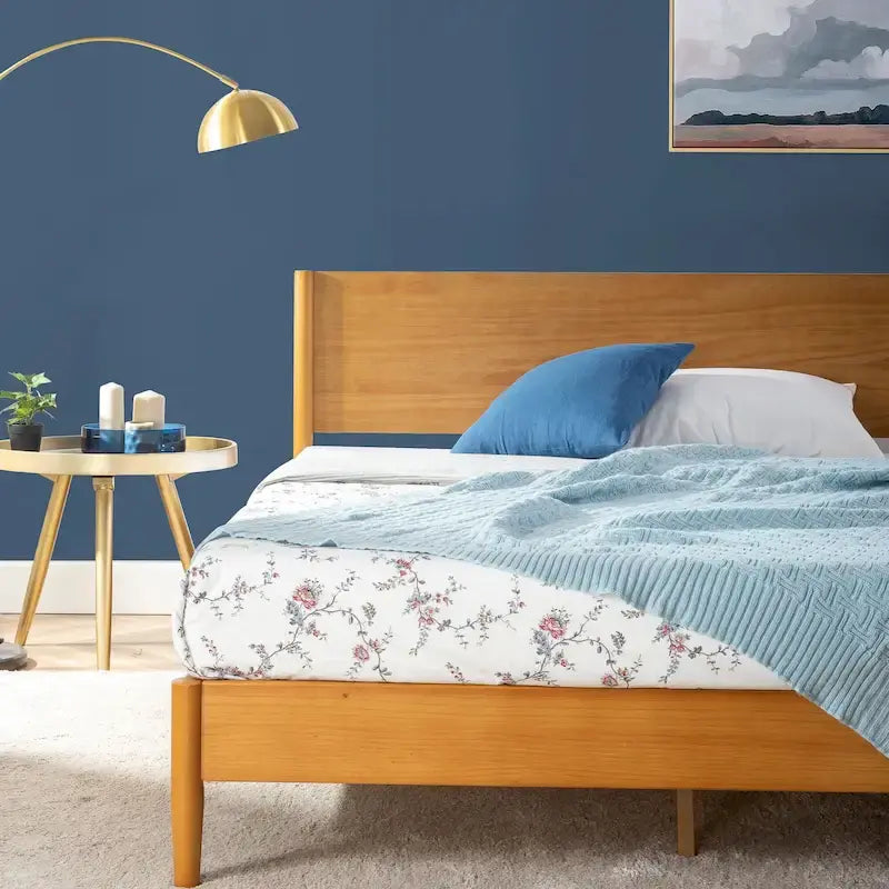 Struttura Letto a Piattaforma in Legno Mid-Century