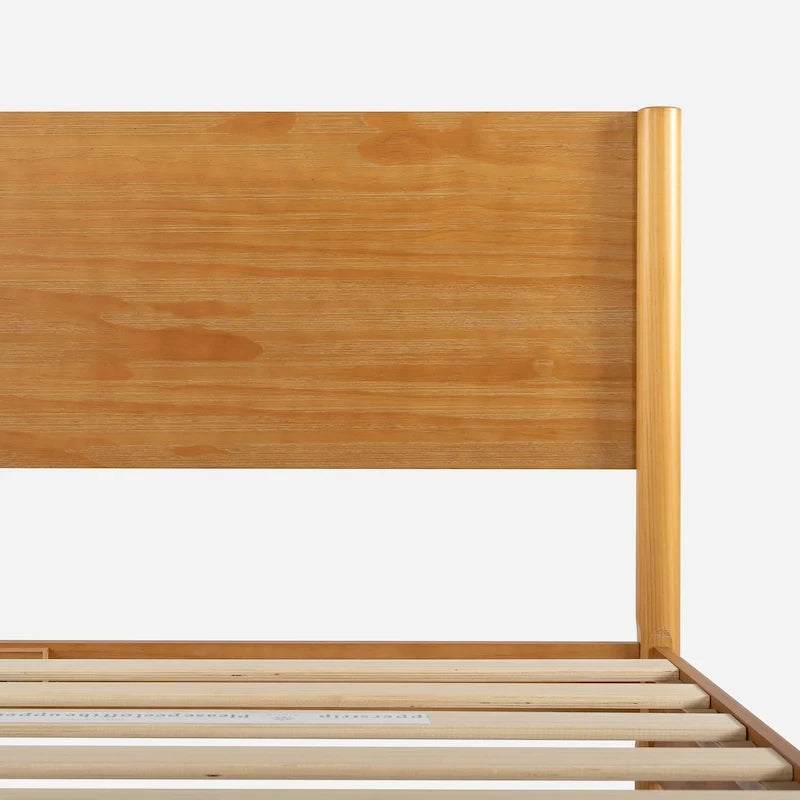 Struttura Letto a Piattaforma in Legno Mid-Century