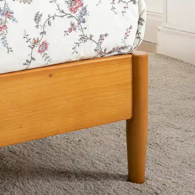 Struttura Letto a Piattaforma in Legno Mid-Century