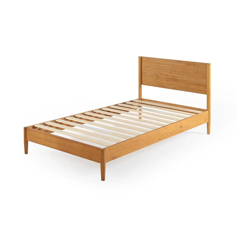 Struttura Letto a Piattaforma in Legno Mid-Century