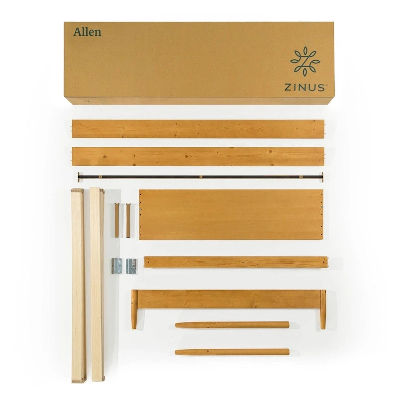 Struttura Letto a Piattaforma in Legno Mid-Century