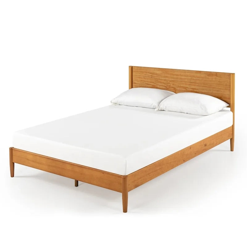 Struttura Letto a Piattaforma in Legno Mid-Century