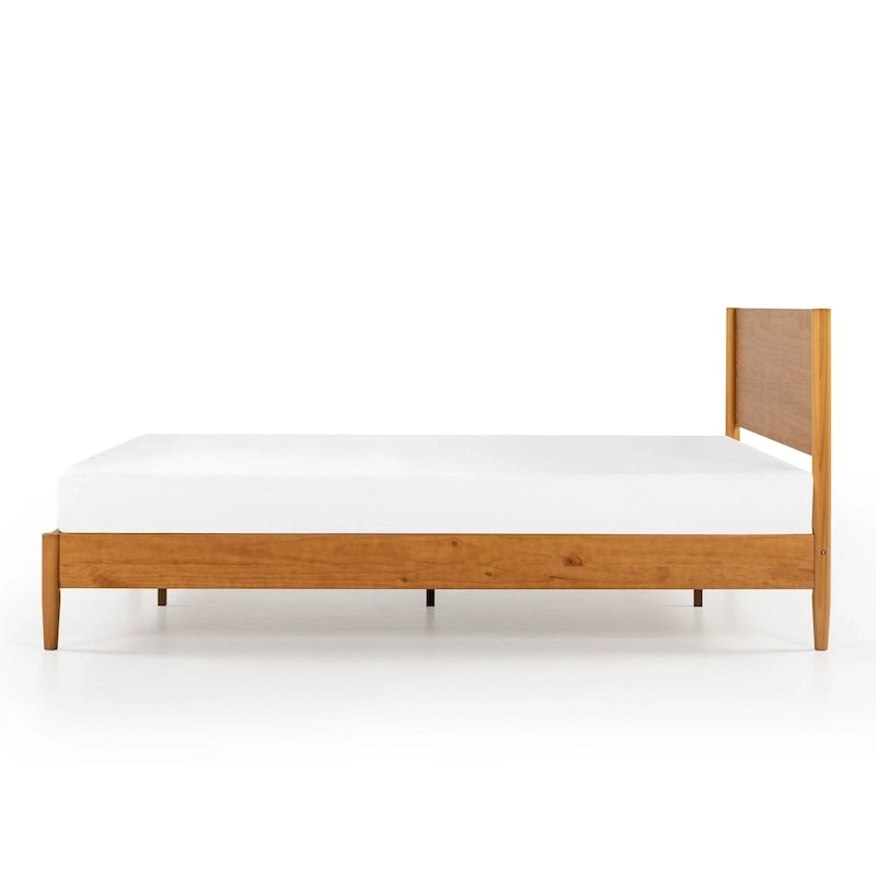 Struttura Letto a Piattaforma in Legno Mid-Century