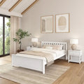 Classico letto a piattaforma Queen in vero legno massello