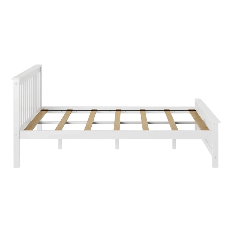 Classico letto a piattaforma Queen in vero legno massello