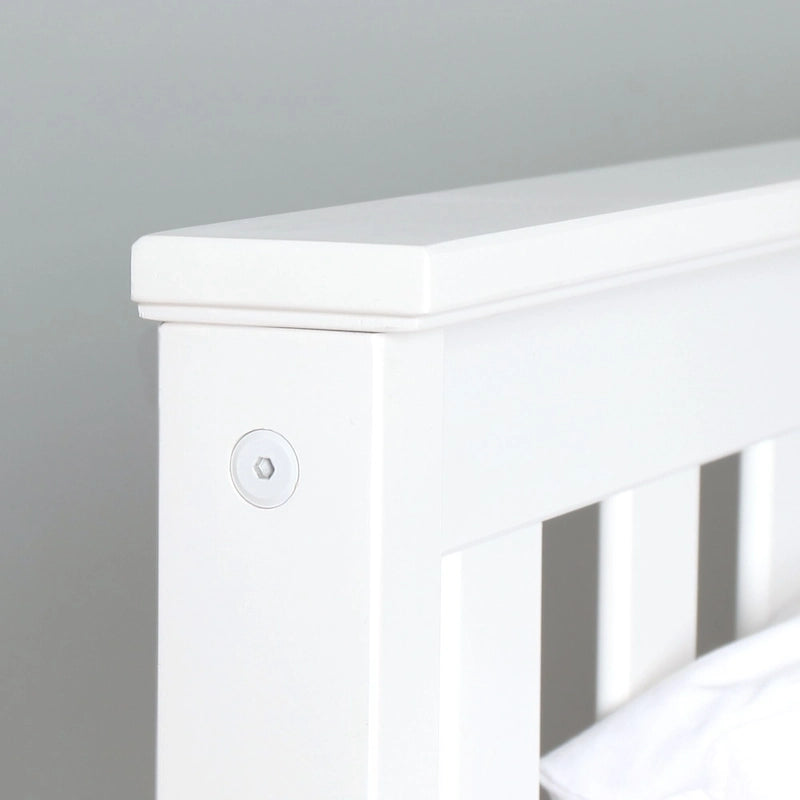 Classico letto a piattaforma Queen in vero legno massello
