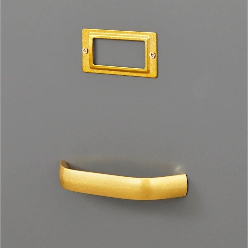 Schedario a 2 cassetti formato Letter con maniglie dorate