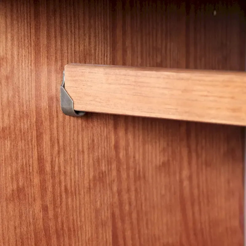 Armadio a 4 ante in 100% legno massello con maniglie in metallo o legno