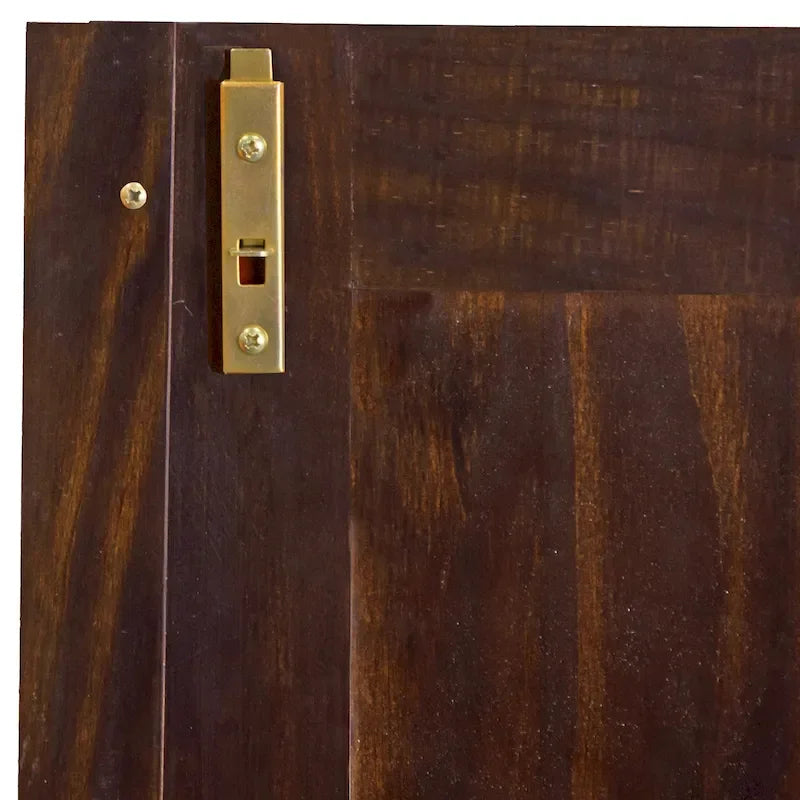 Armadio a 4 ante in 100% legno massello con maniglie in metallo o legno