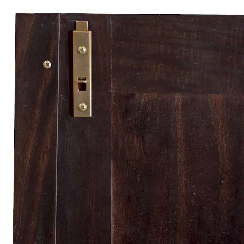 Armadio a 4 ante in 100% legno massello con maniglie in metallo o legno