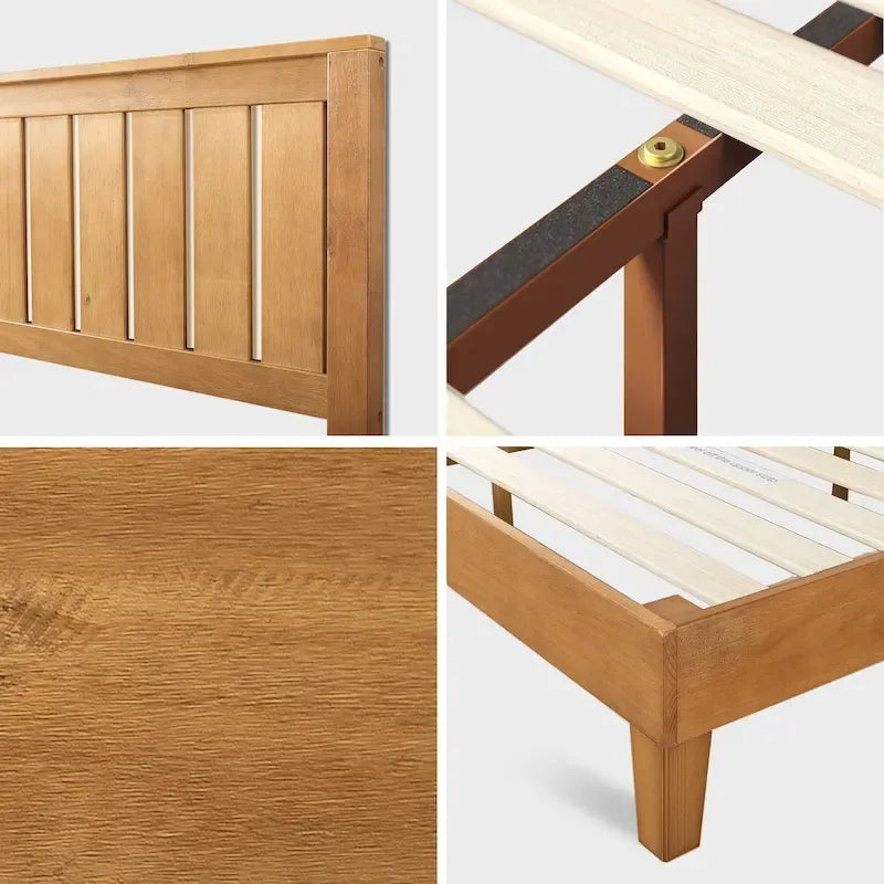 Struttura letto in legno di pino rustico
