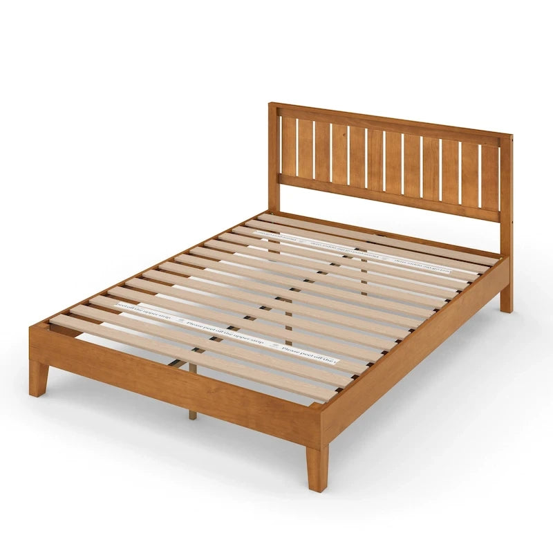 Struttura letto in legno di pino rustico