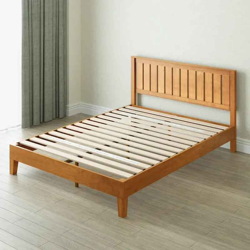 Struttura letto in legno di pino rustico