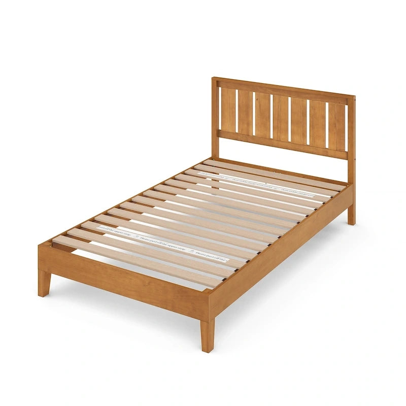 Struttura letto in legno di pino rustico