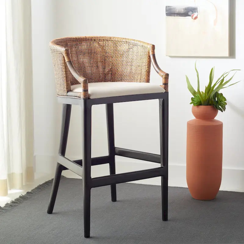 Sgabello da bar in rattan 30 pollici - 22,3" L x 20,5" P x 39" H