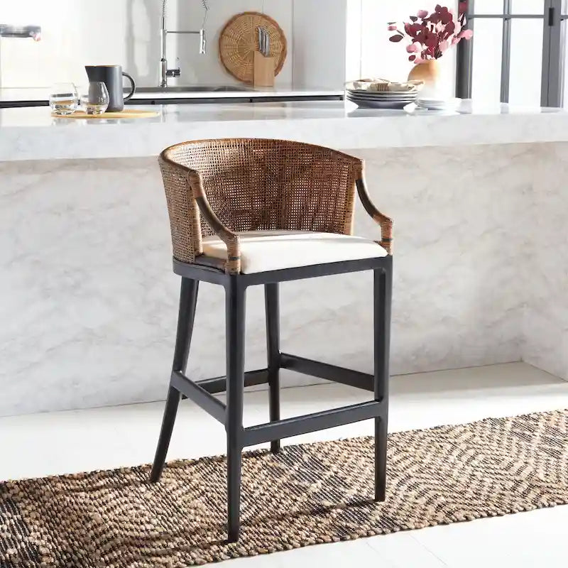 Sgabello da bar in rattan 30 pollici - 22,3" L x 20,5" P x 39" H