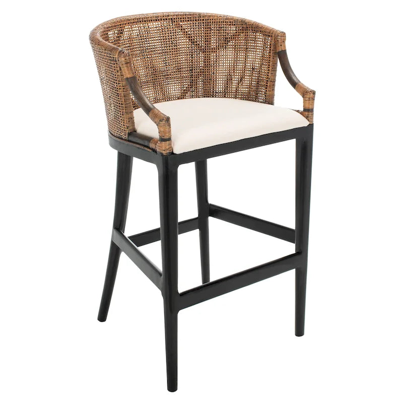 Sgabello da bar in rattan 30 pollici - 22,3" L x 20,5" P x 39" H