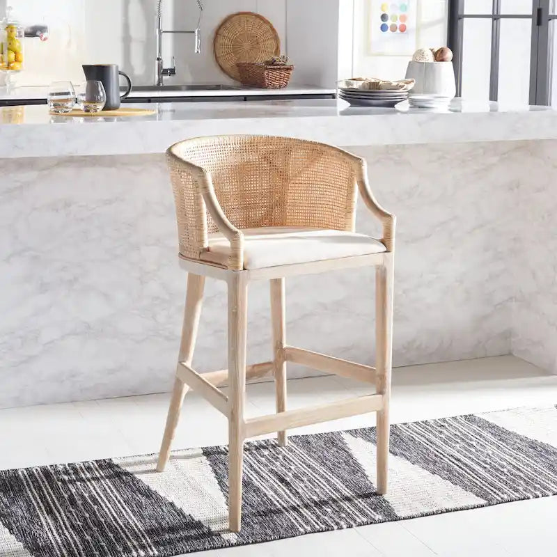 Sgabello da bar in rattan 30 pollici - 22,3" L x 20,5" P x 39" H