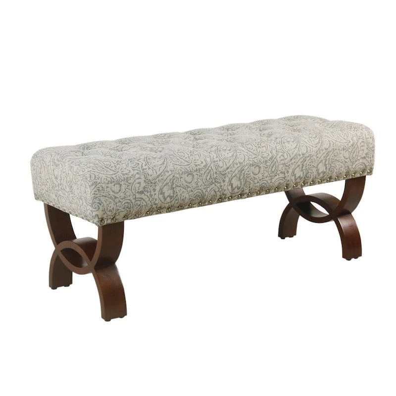 Panca capitonné con borchie decorative