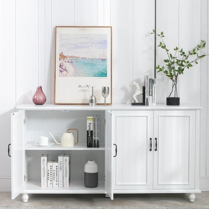 Mobiletto da Cucina, Credenza, Bar Caffè, Armadietto Contenitore Accentato