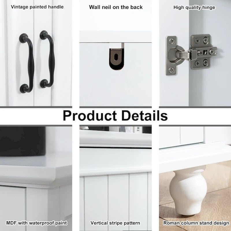 Mobiletto da Cucina, Credenza, Bar Caffè, Armadietto Contenitore Accentato