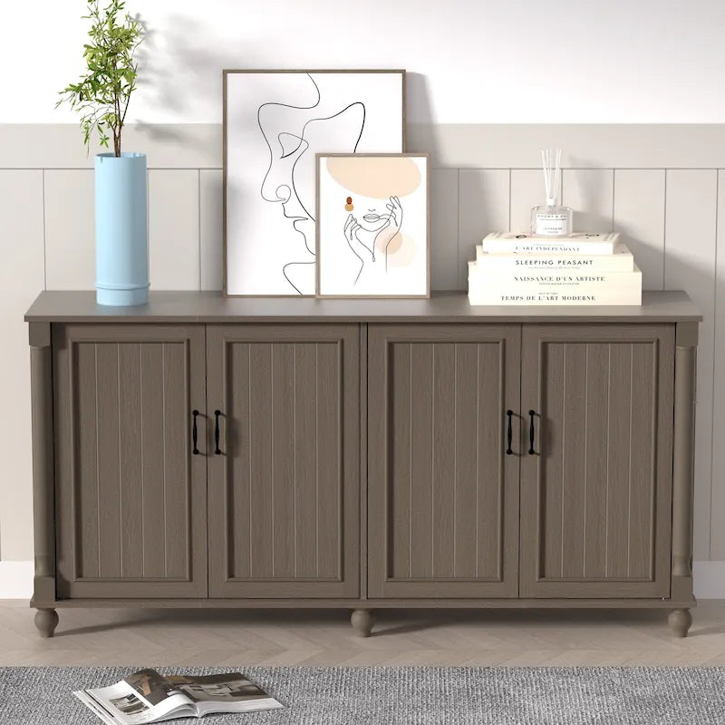 Mobiletto da Cucina, Credenza, Bar Caffè, Armadietto Contenitore Accentato