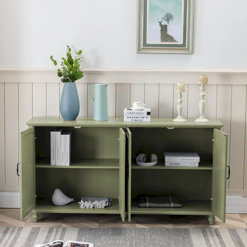 Mobiletto da Cucina, Credenza, Bar Caffè, Armadietto Contenitore Accentato