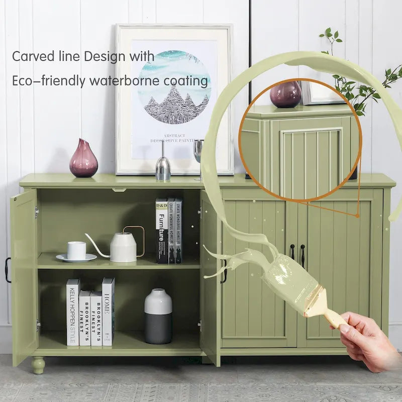 Mobiletto da Cucina, Credenza, Bar Caffè, Armadietto Contenitore Accentato