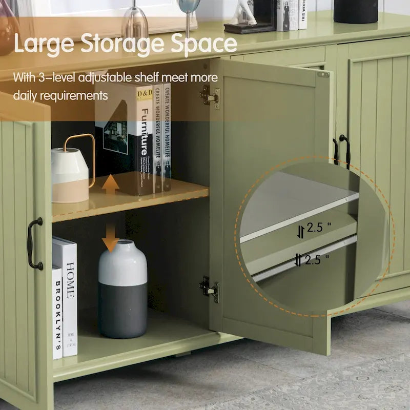Mobiletto da Cucina, Credenza, Bar Caffè, Armadietto Contenitore Accentato