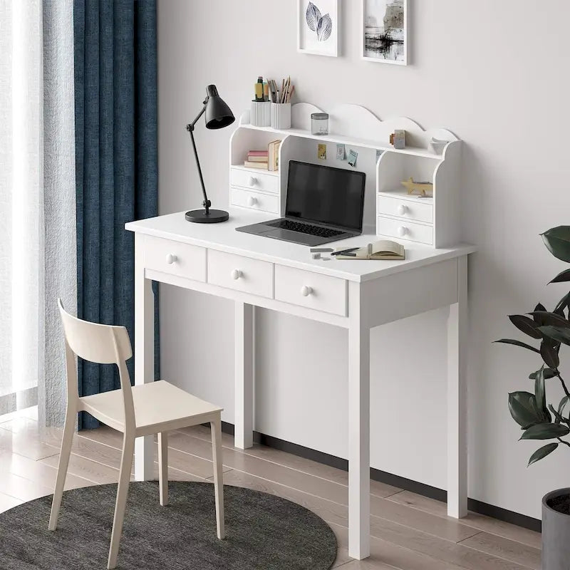 Scrivania con porta USB e 7 cassetti