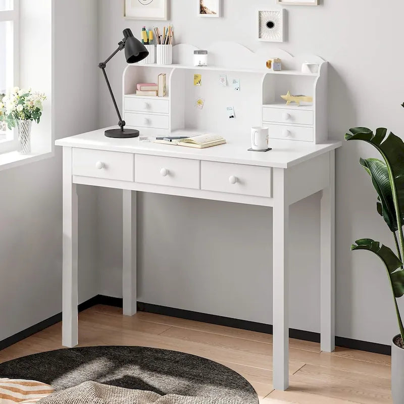 Scrivania con porta USB e 7 cassetti