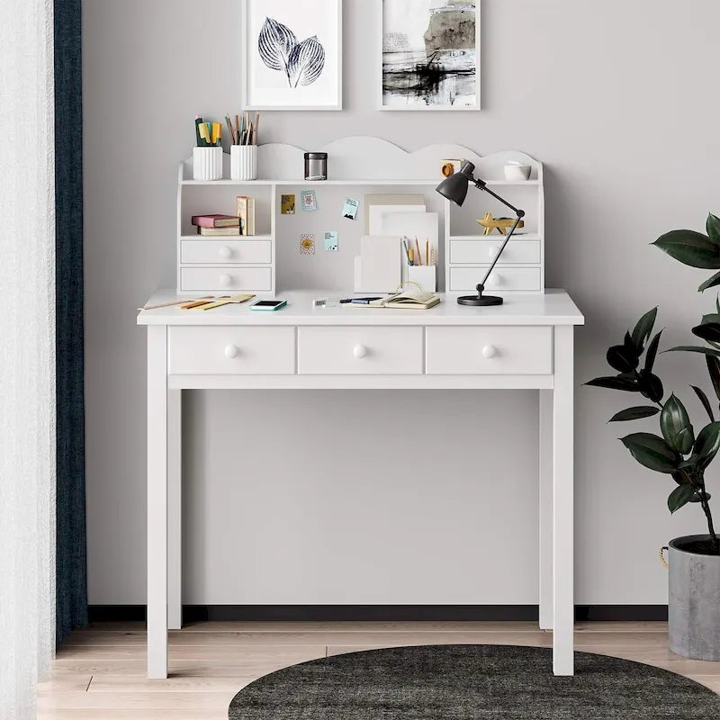 Scrivania con porta USB e 7 cassetti