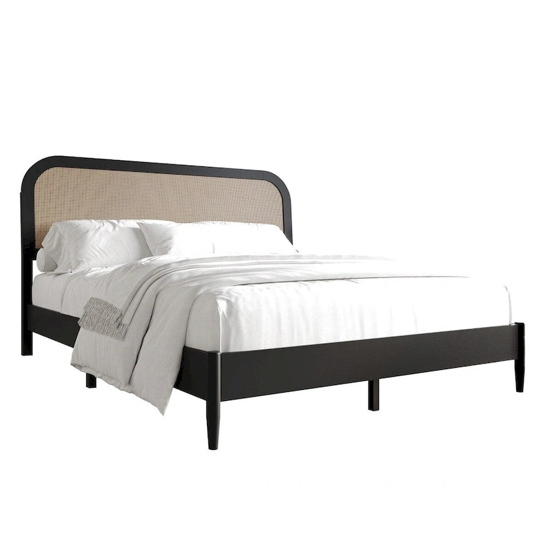 Letto a piattaforma moderno di metà secolo