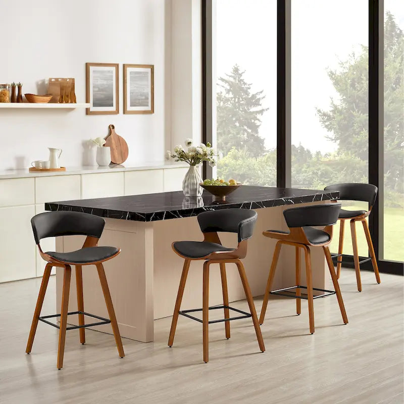 Sgabello da bar moderno altezza bancone (set da 4)