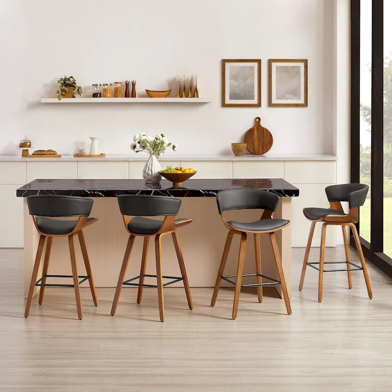 Sgabello da bar moderno altezza bancone (set da 4)