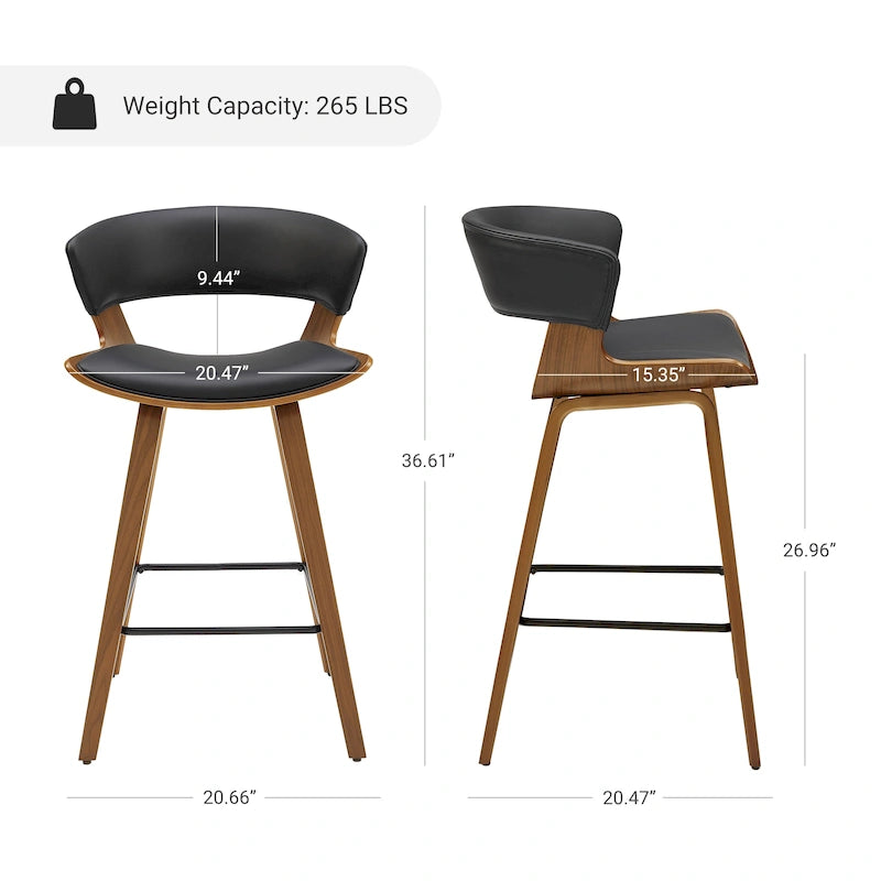 Sgabello da bar moderno altezza bancone (set da 4)