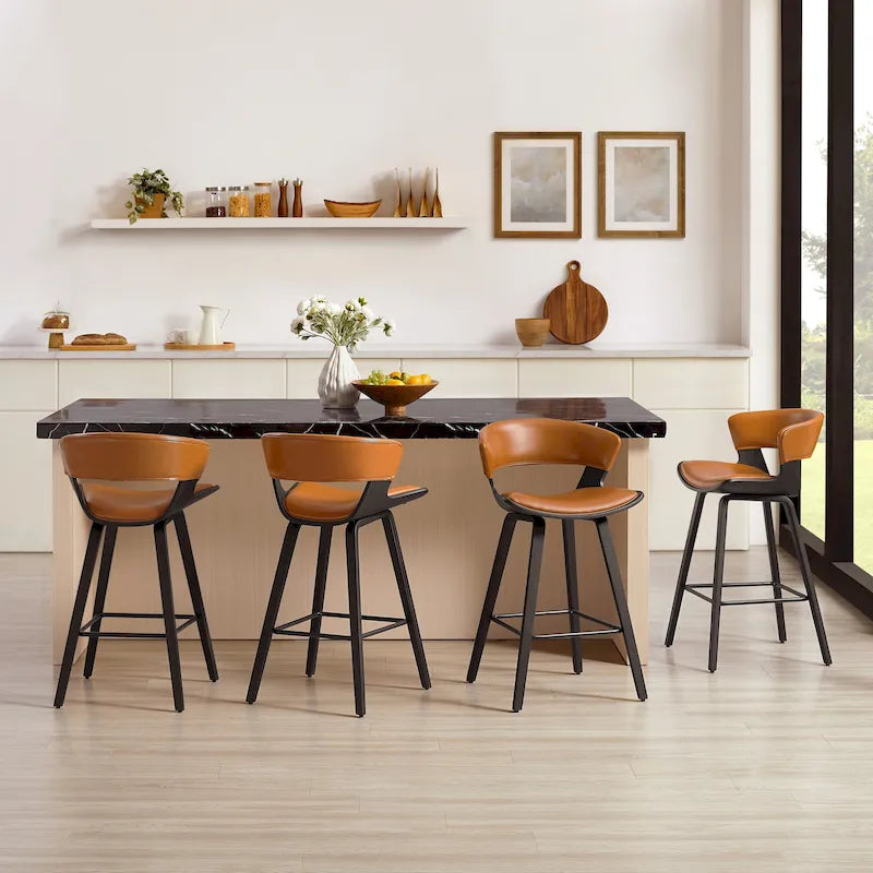 Sgabello da bar moderno altezza bancone (set da 4)