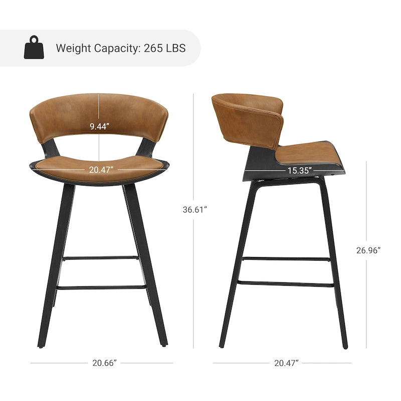 Sgabello da bar moderno altezza bancone (set da 4)