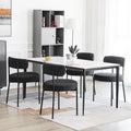 Sedie da pranzo imbottite in boucle Mid-Century Modern (Set da 2/4/6)