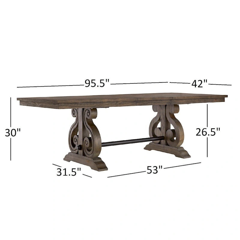 Tavolo da pranzo allungabile in legno