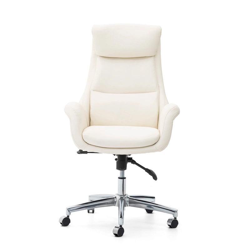 Sedia da ufficio girevole regolabile in similpelle stile Mid-Century, 48 pollici