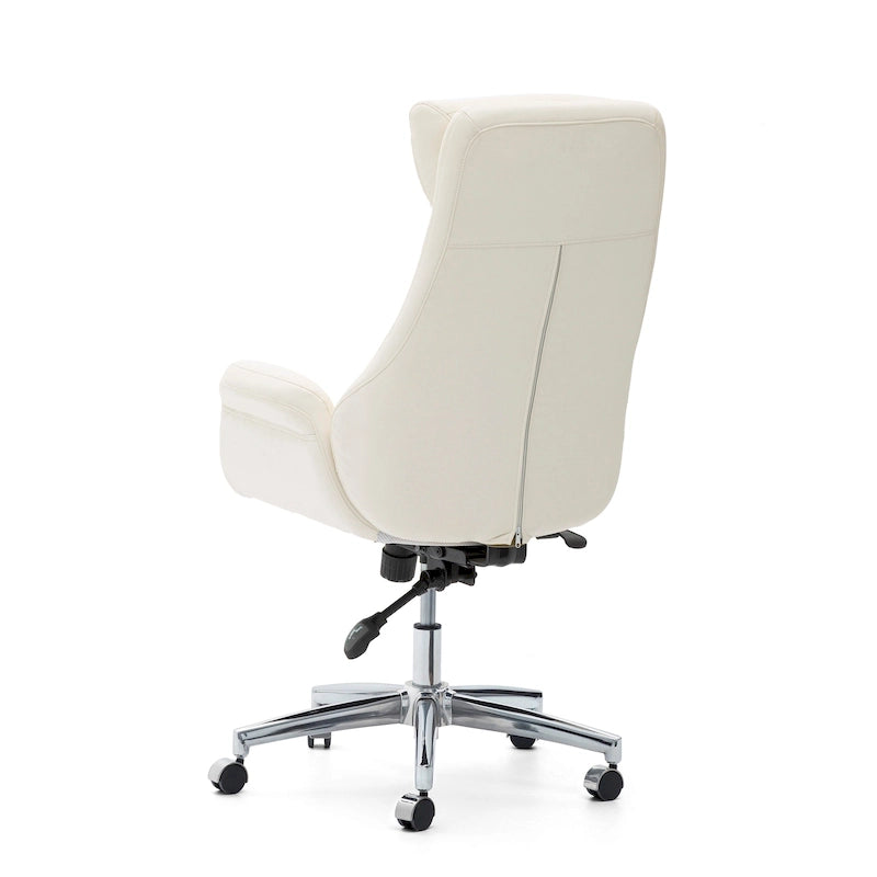 Sedia da ufficio girevole regolabile in similpelle stile Mid-Century, 48 pollici