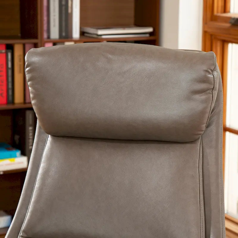 Sedia da ufficio girevole regolabile in similpelle stile Mid-Century, 48 pollici