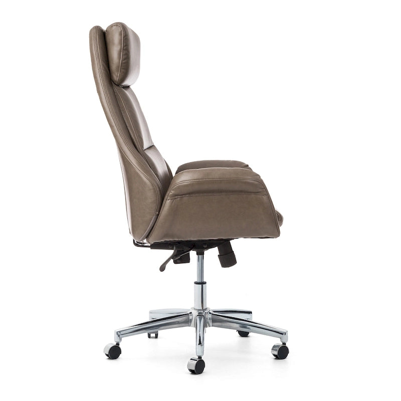 Sedia da ufficio girevole regolabile in similpelle stile Mid-Century, 48 pollici