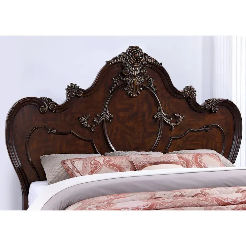 Letto in legno massello tradizionale con pannello