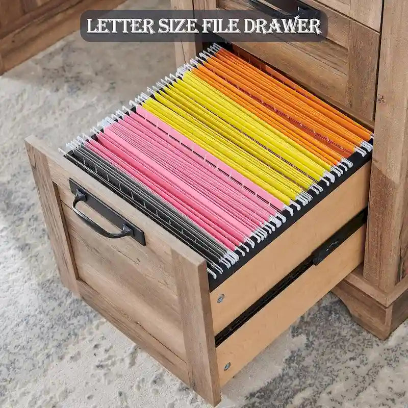 Scrivania da computer in legno per ufficio stile rustico da 60"