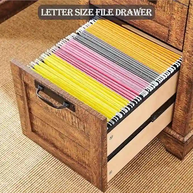 Scrivania da computer in legno per ufficio stile rustico da 60"