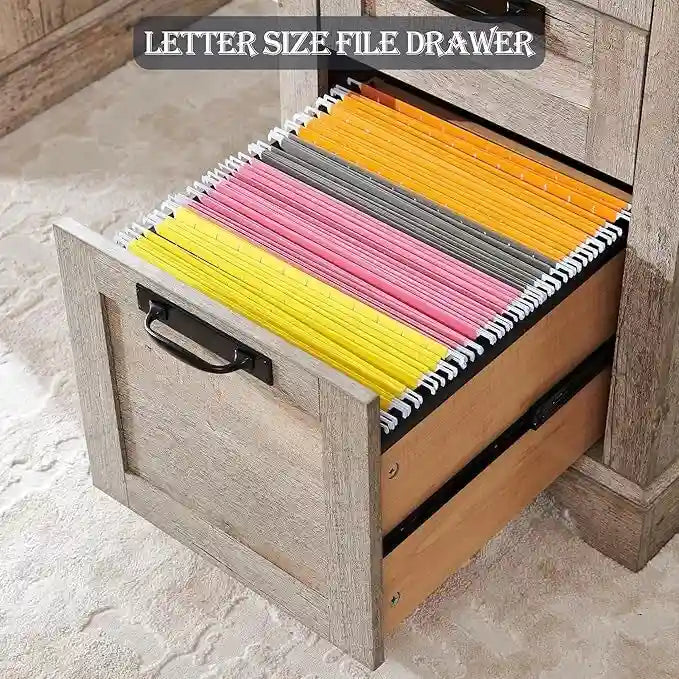 Scrivania da computer in legno per ufficio stile rustico da 60"